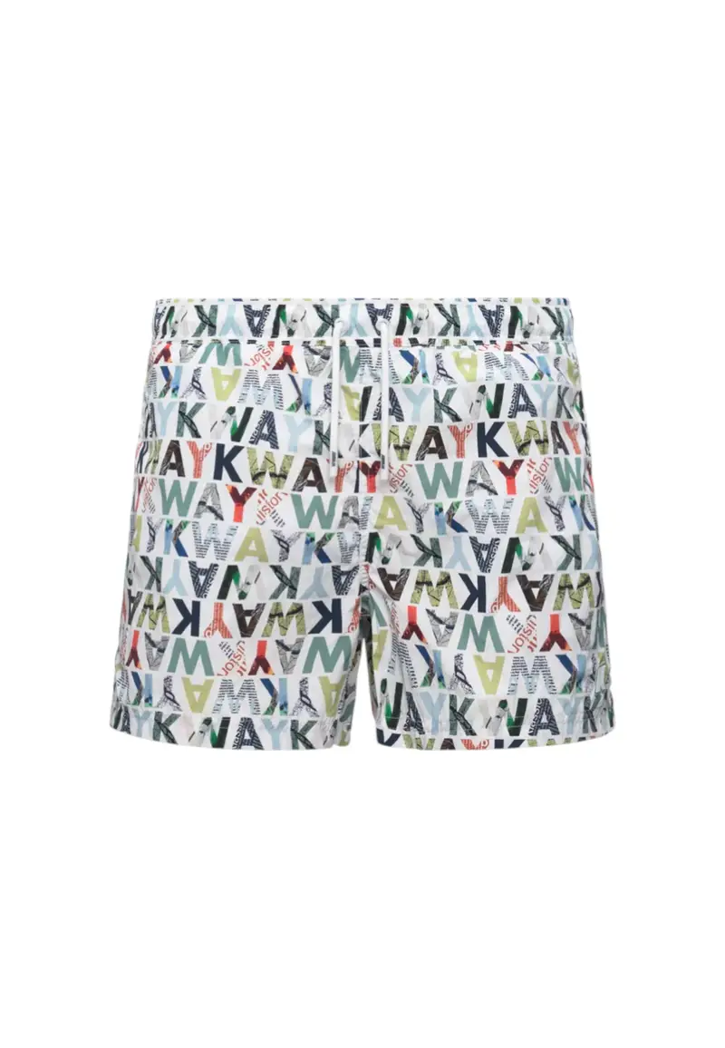 K-way Costume da bagno Uomo HAZEL GRAPHIC BEACH K2158GW_C12 - GRAPHIC LETTERING MULTICOLOR