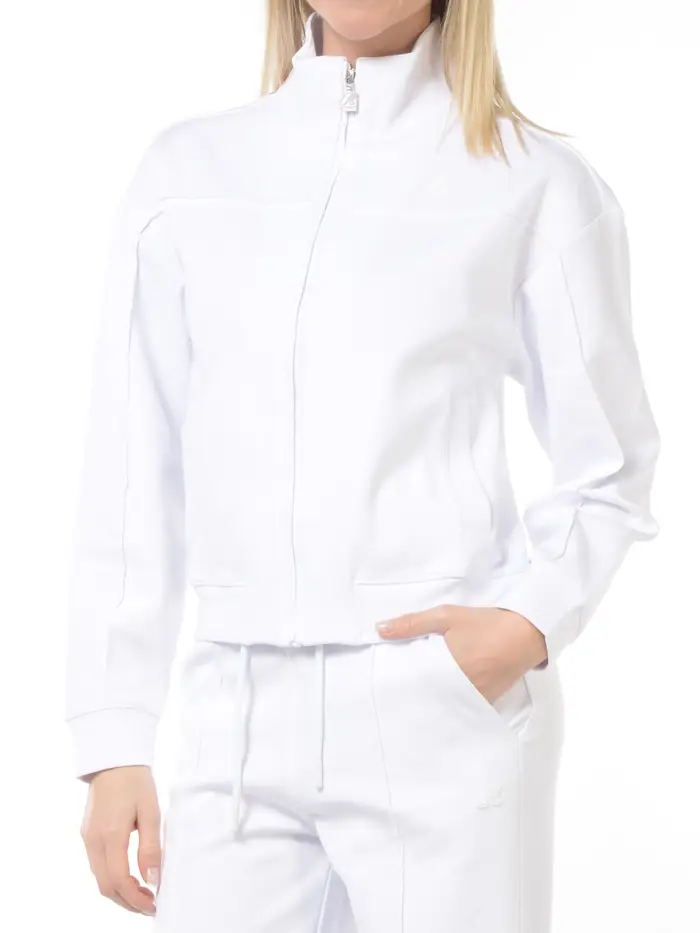 K-WAY felpa da donna Arvinne con zip Bianco