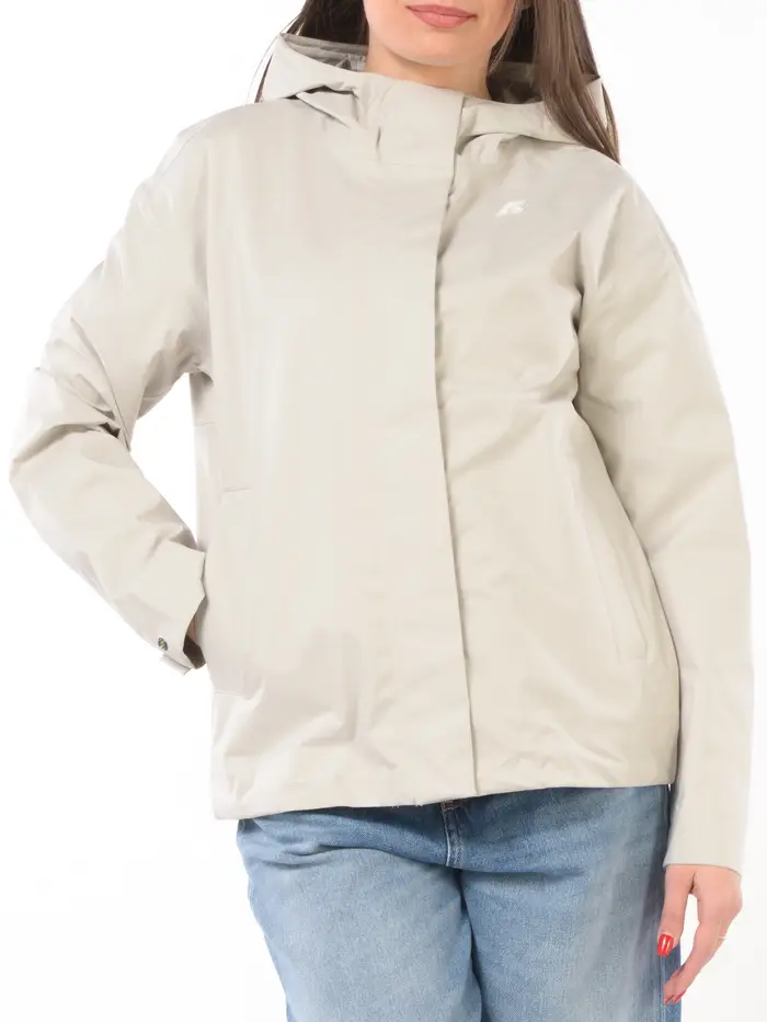 K-WAY giubbino da donna Rose Stretch 2L con cappuccio BEIGE
