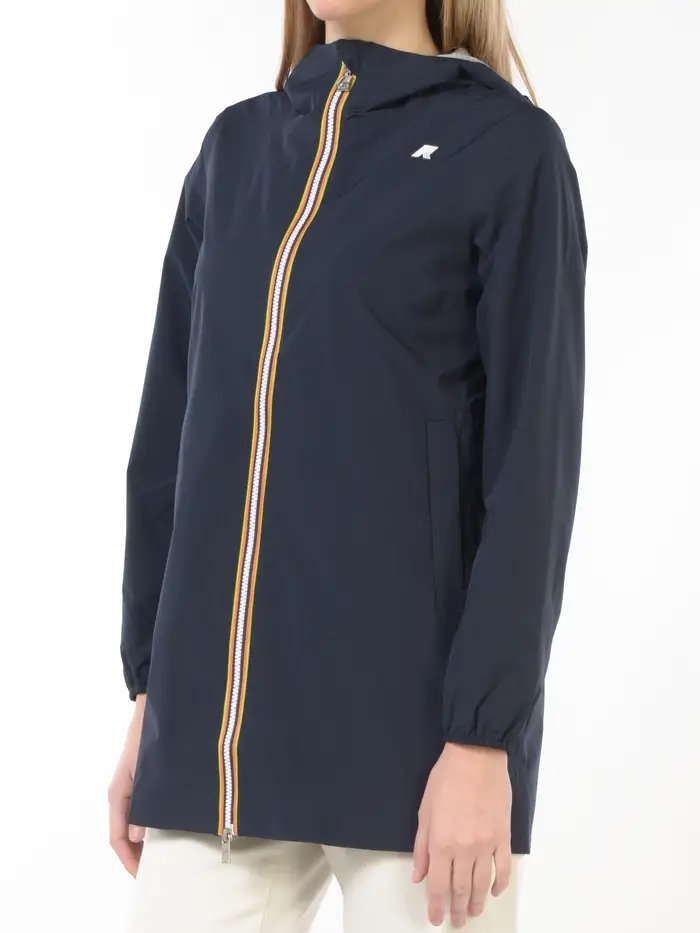 K-WAY giubbino da donna Sophie Stretch Poly Jersey con cappuccio Blu