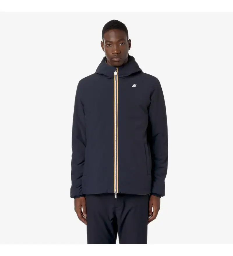 K-way per uomo. K6128VW Giacca reversibile Navy Jack, verde, Casual, Poliestere