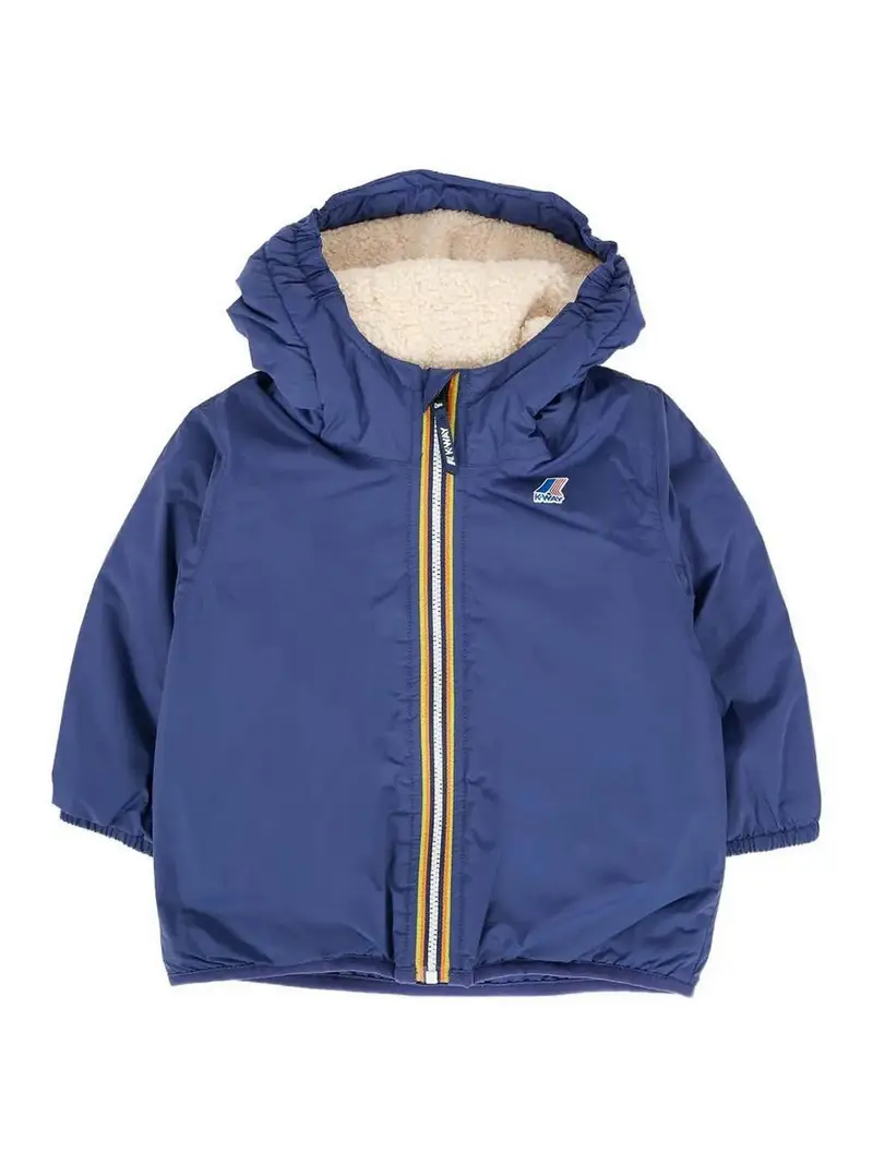 k-way Piumino Orsetto Con Logo Blu