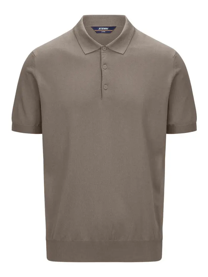 k-way Polo in cotone a manica corta Beige