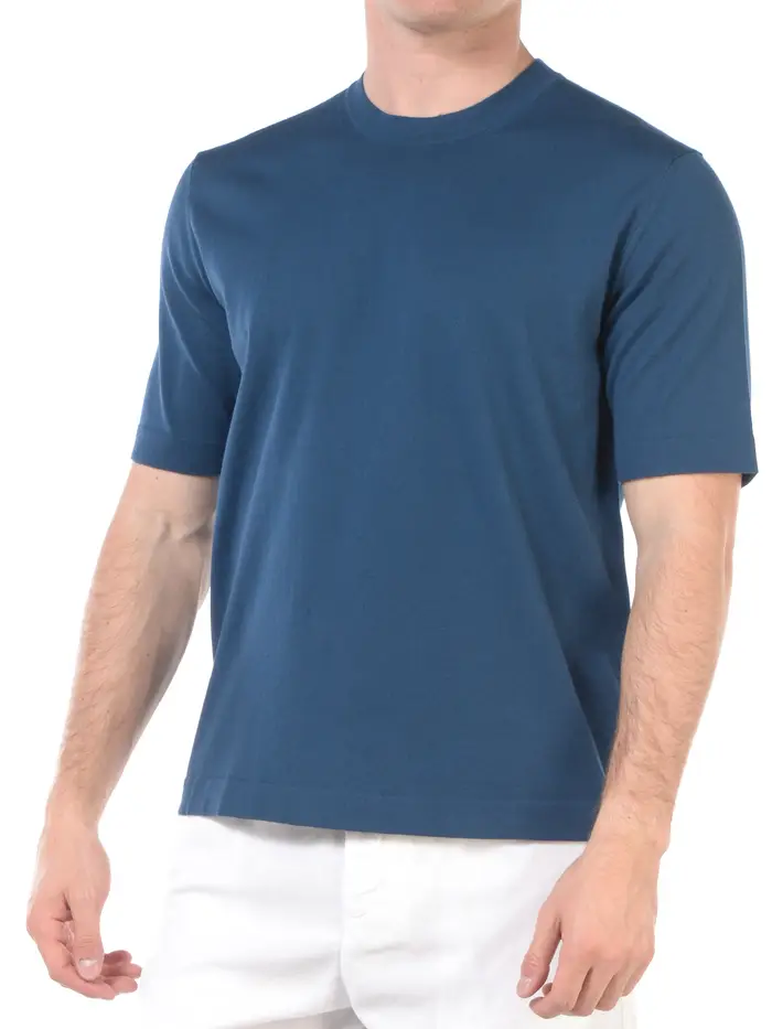K-WAY t-shirt da uomo girocollo in maglia Blu