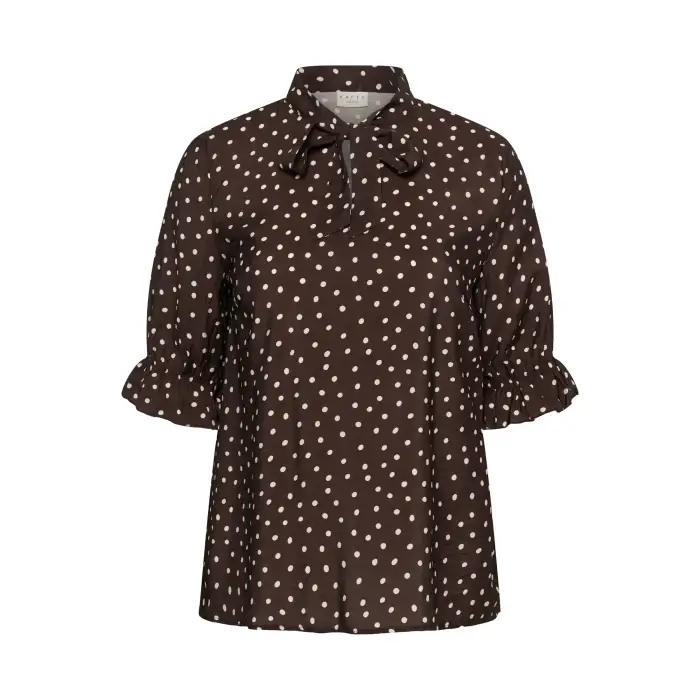 KAFFE Curve Camicetta da donna Ditte Marron