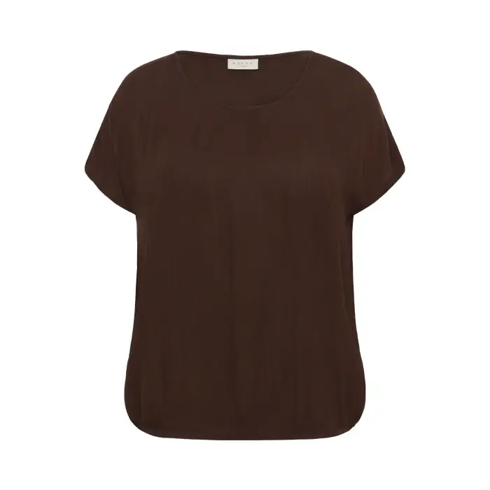 KAFFE Curve Camicetta donna a maniche corte Ami Stanley Marron