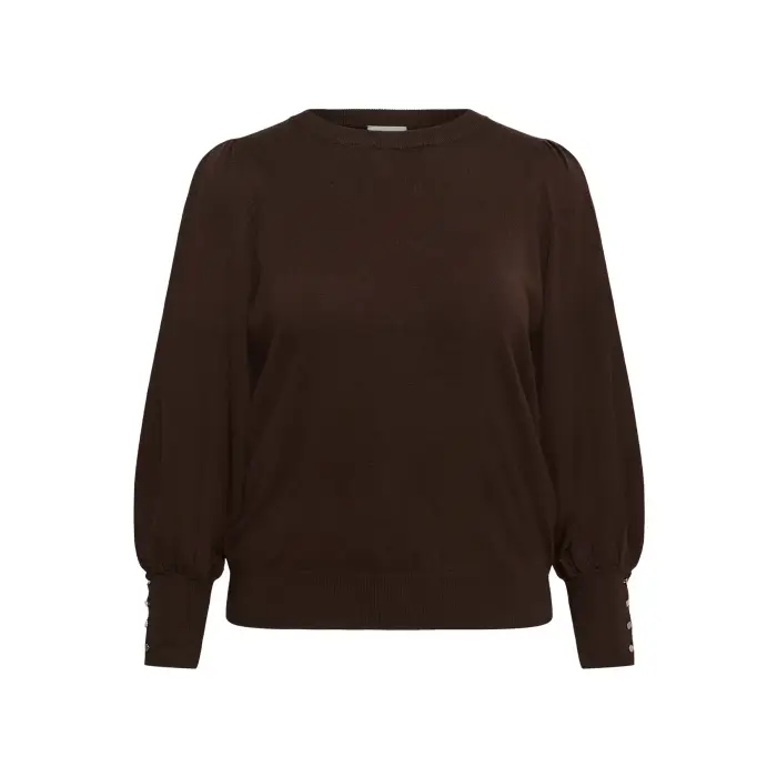 KAFFE Curve Maglione girocollo da donna Lizzy Marron