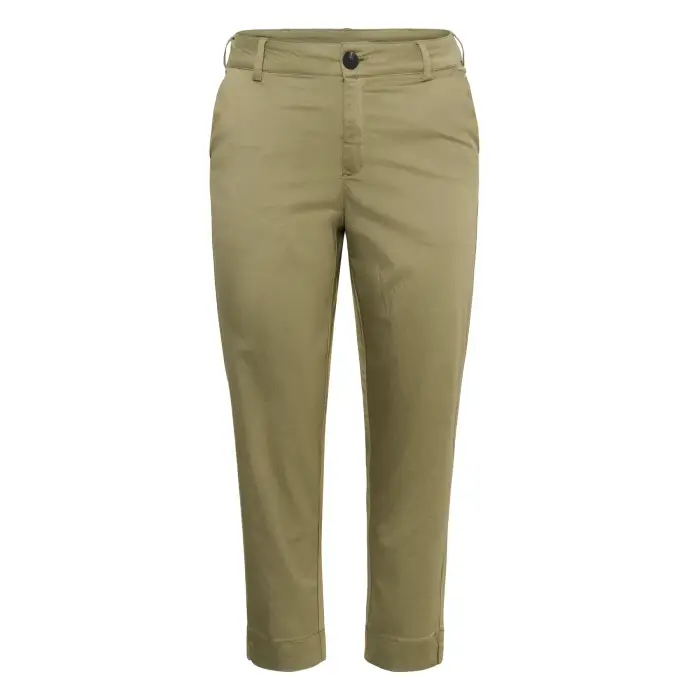 KAFFE Curve Pantaloni chino 7/8 da donna KCLeana Vert