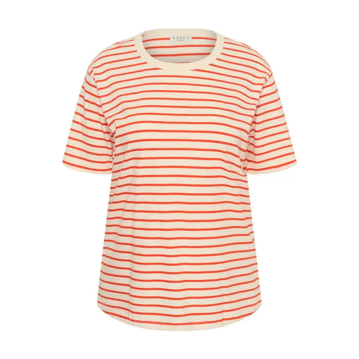 KAFFE Curve T-shirt da donna Winni Blanc