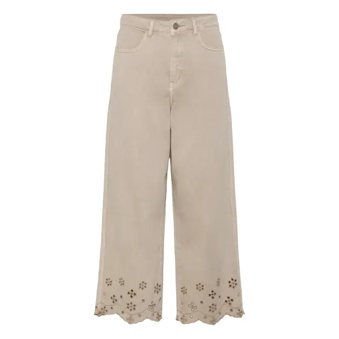 Jeans a gamba larga donna KAFFE KAMimi Gris