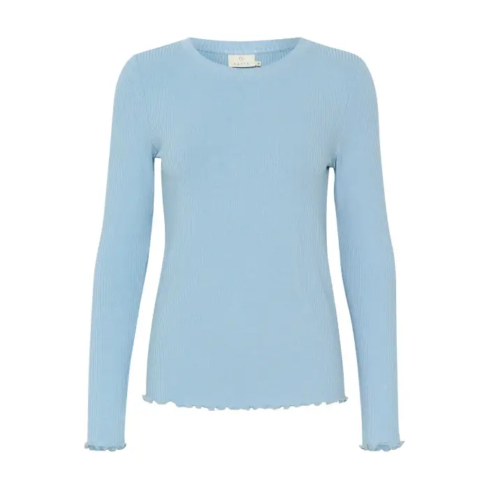 T-shirt da donna a maniche lunghe KAFFE Drew Bleu