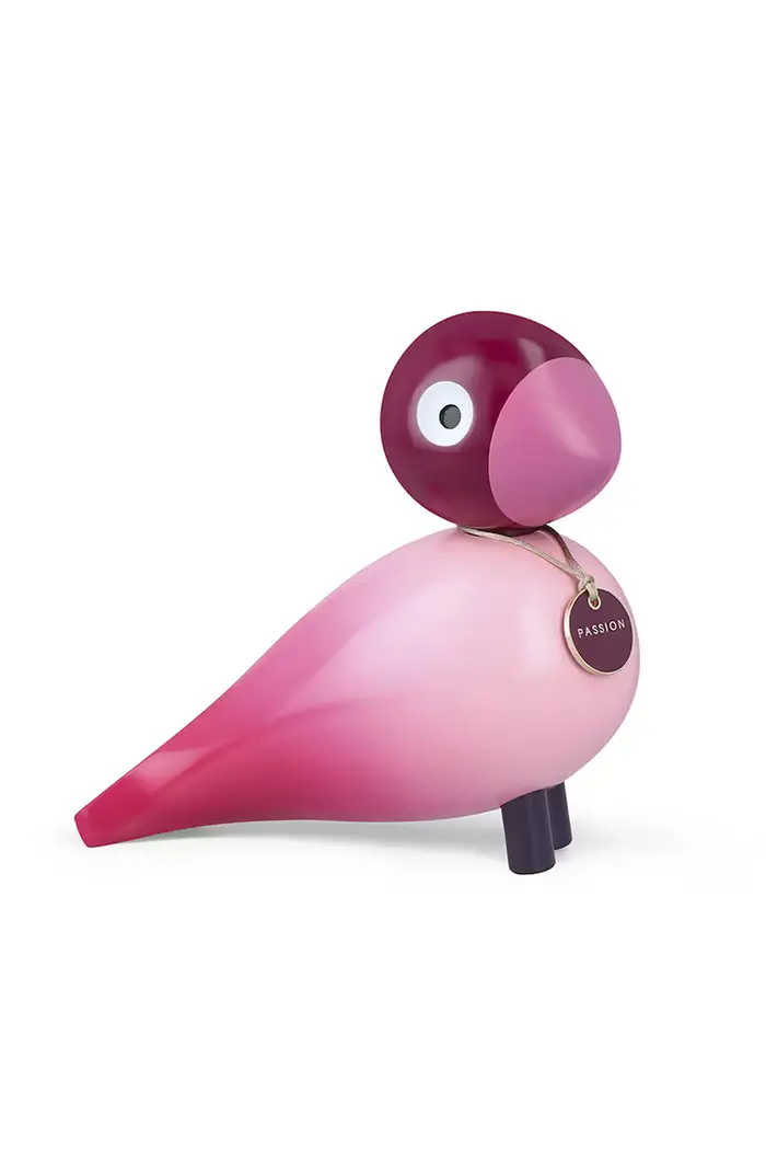 figurina decorativa in legno di faggio 15,5 cm Rosa