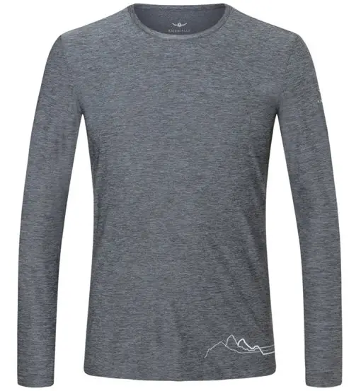 Kaikkialla Kajaani M L/S - maglia manica lunga - uomo Grey