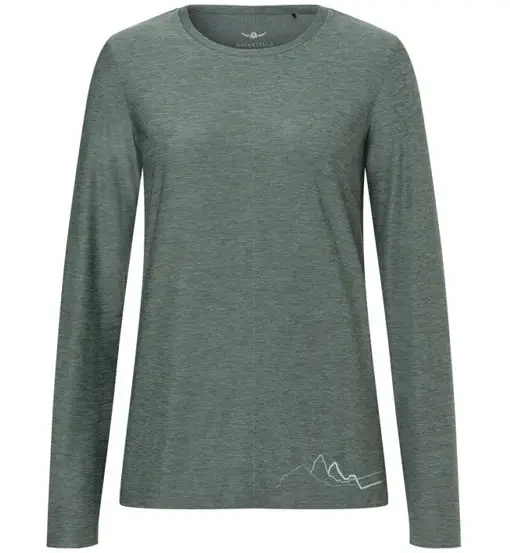 Kaikkialla Kajaani W S - maglia manica lunga - donna Green
