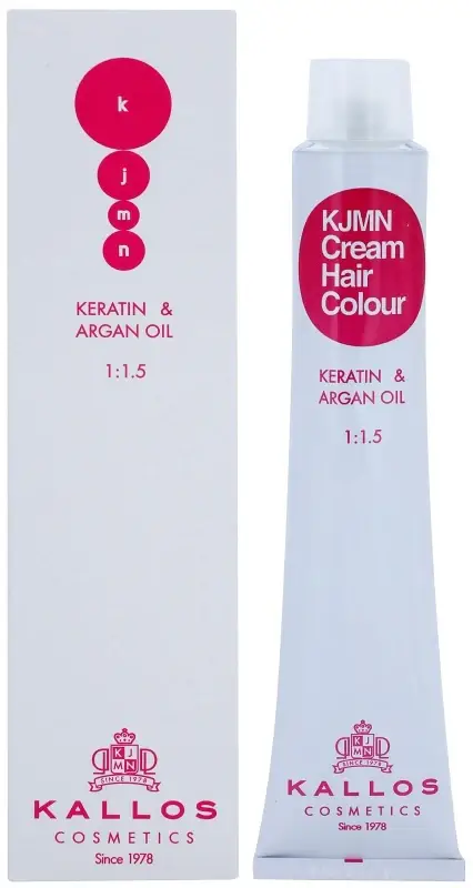 Kallos KJMN Crema Colorante per Capelli Cheratina e Olio di Argan 100 ml 4 7 Moka