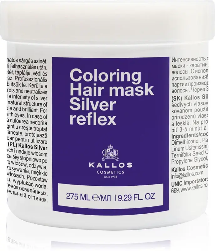 Kallos Maschera per capelli riflessante argento275 ml