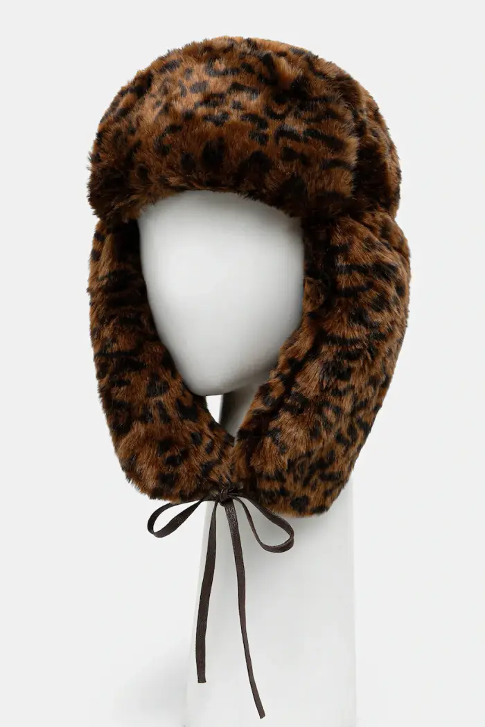 Kangol berretto Leopard Trapper Marrone