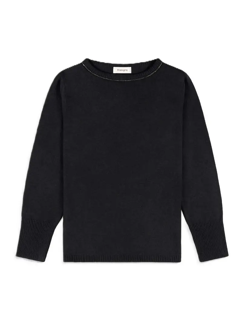 Kangra Cashmere Maglia girocollo Nero