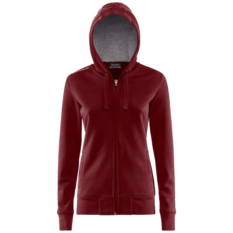 felpa con cappuccio da bambina in poliestere rosso da educazione fisica | Kappa