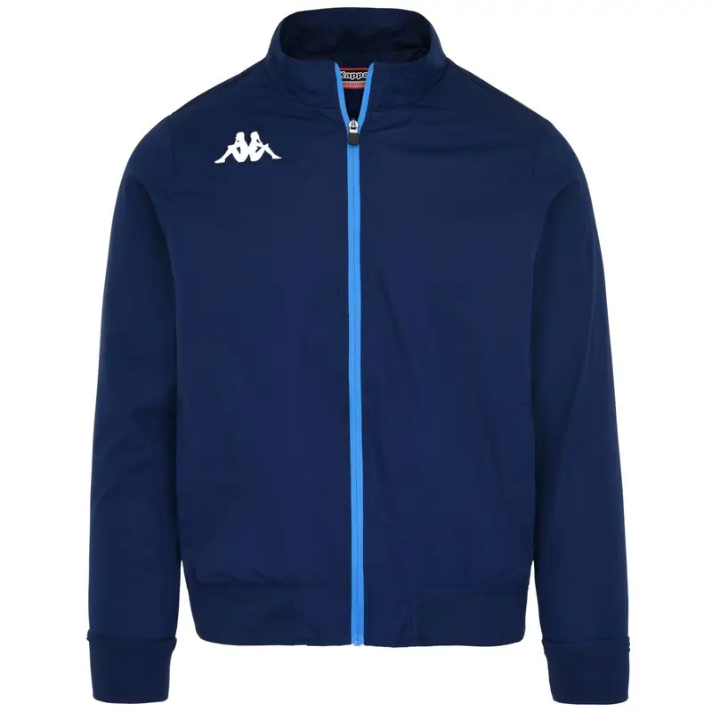 felpa con cerniera da uomo in poliestere blu da calcio | Kappa