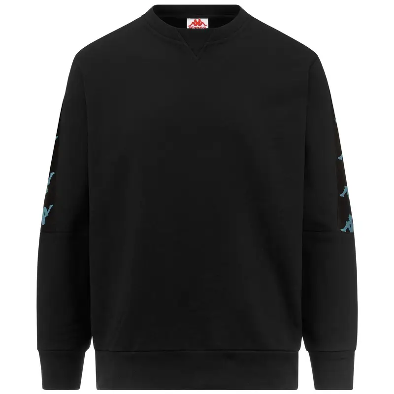 felpa da uomo in cotone nero da fitness | Kappa