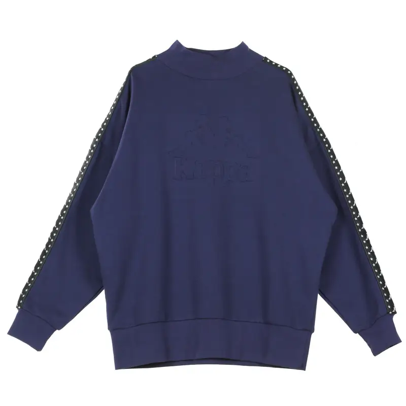 Kappa Felpa Girocollo Uomo Authentic Alef Blue Greystone/black