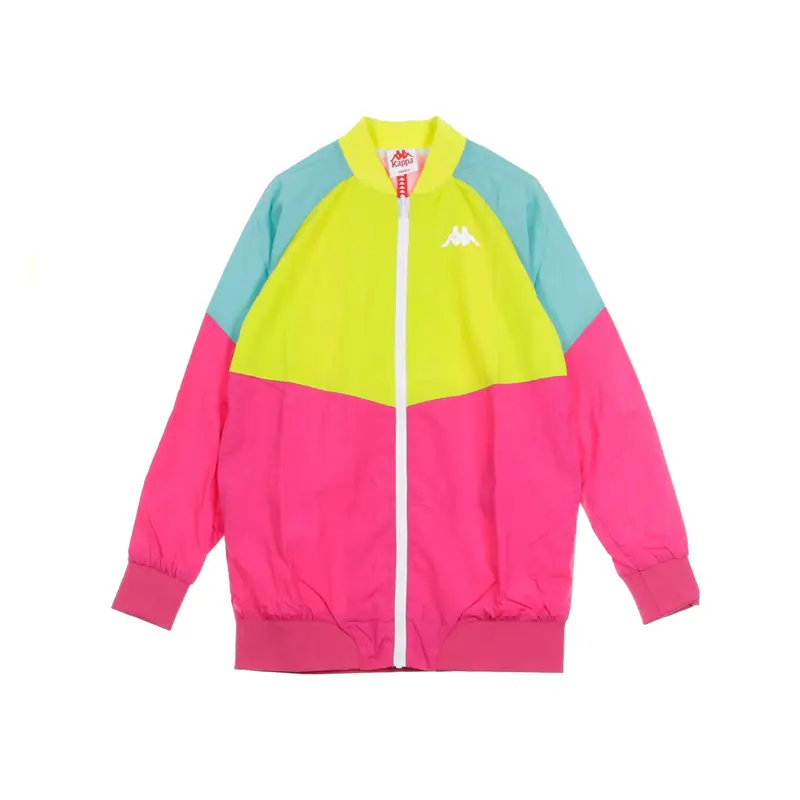 Kappa Giacca a Vento Donna Authentic90 Bernina Lime/fuchsia/light Green