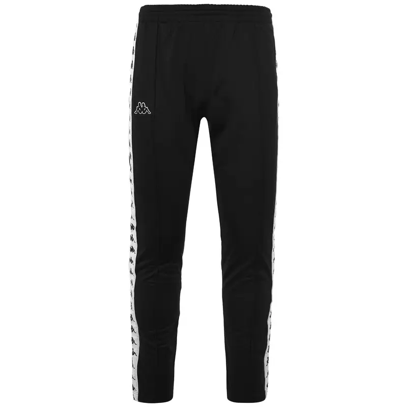 Kappa pantaloni da bambino in poliestere nero da allenamento