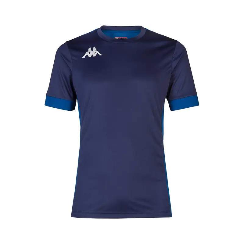 T-shirt da bambino in poliestere blu da calcio | Kappa