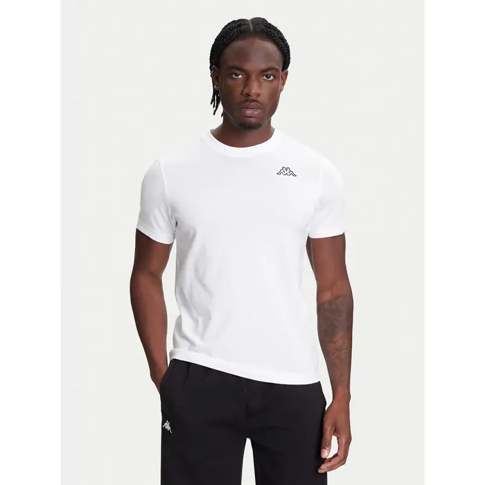 T-shirt Logo Korpo Cafers 304J150 Bianco Slim Fit