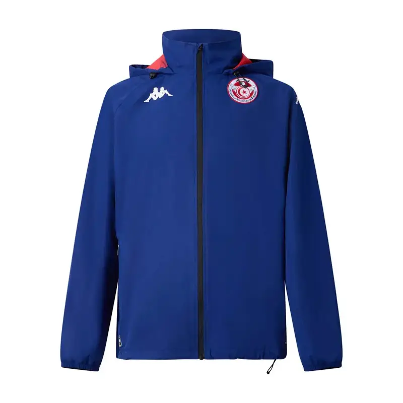 Kappa Veste a cappuccio Tunisie Pro Bleu