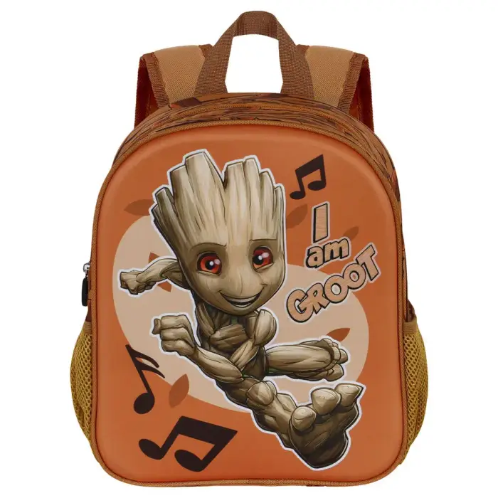 Karactermania Zaino 3d per bambini Marvel I am Groot Soundtrack Marron