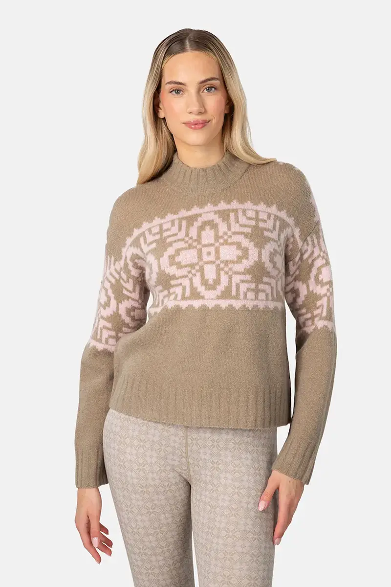 Kari Traa maglione con lana DISA colore verde 623885