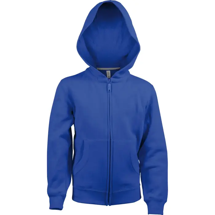 Kariban Felpa con cappuccio per bambini con zip Bleu