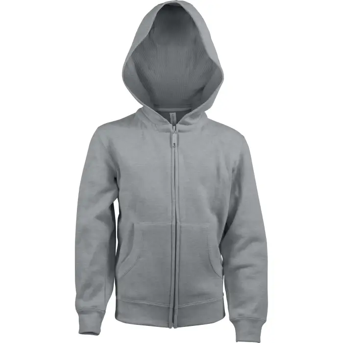 Kariban Felpa con cappuccio per bambini con zip Gris