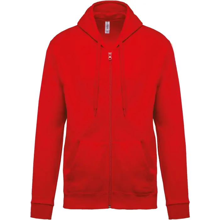 Kariban Felpa con cappuccio zipata Molleton Rouge