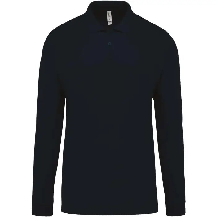 Kariban Polo a maniche lunghe Piqué Bleu