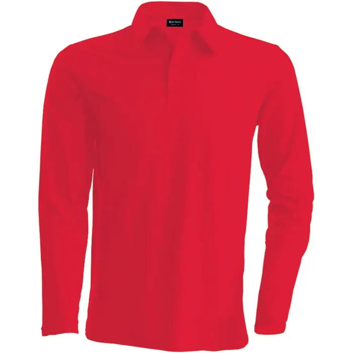 Kariban Polo a maniche lunghe Rouge