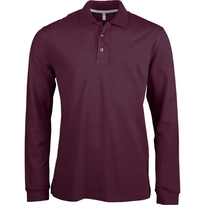 Kariban Polo a maniche lunghe Rouge