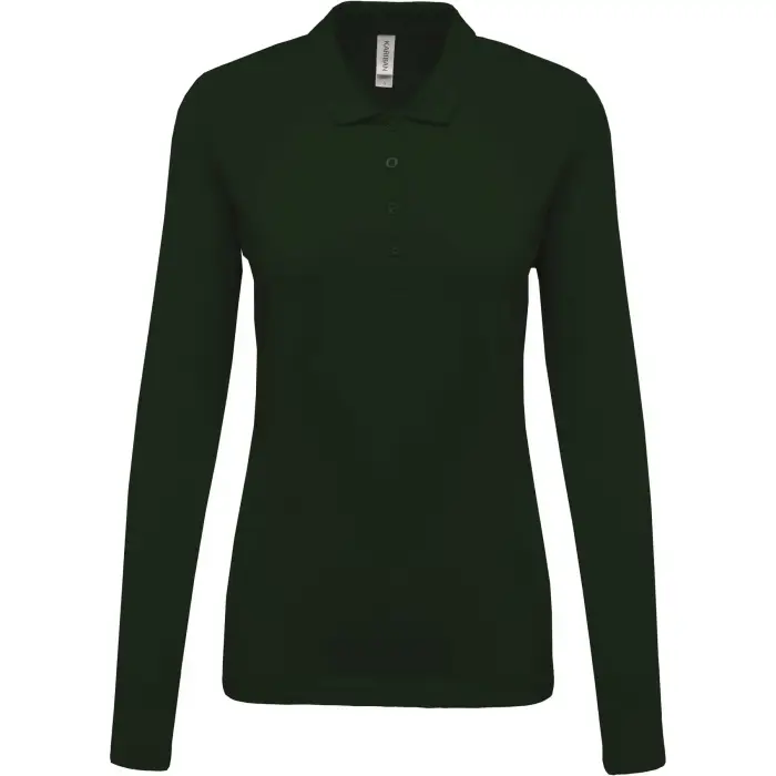 Kariban Polo donna maniche lunghe Piqué Vert