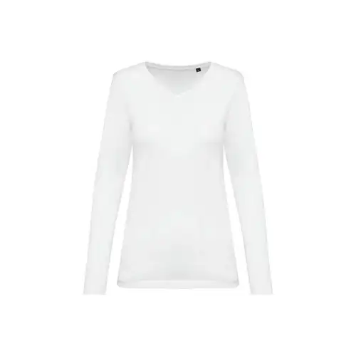 Kariban Premium T-shirt da donna suprima con scollo a V e manica lunga