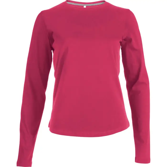 Kariban T-shirt maniche lunghe donna Girocollo Rose