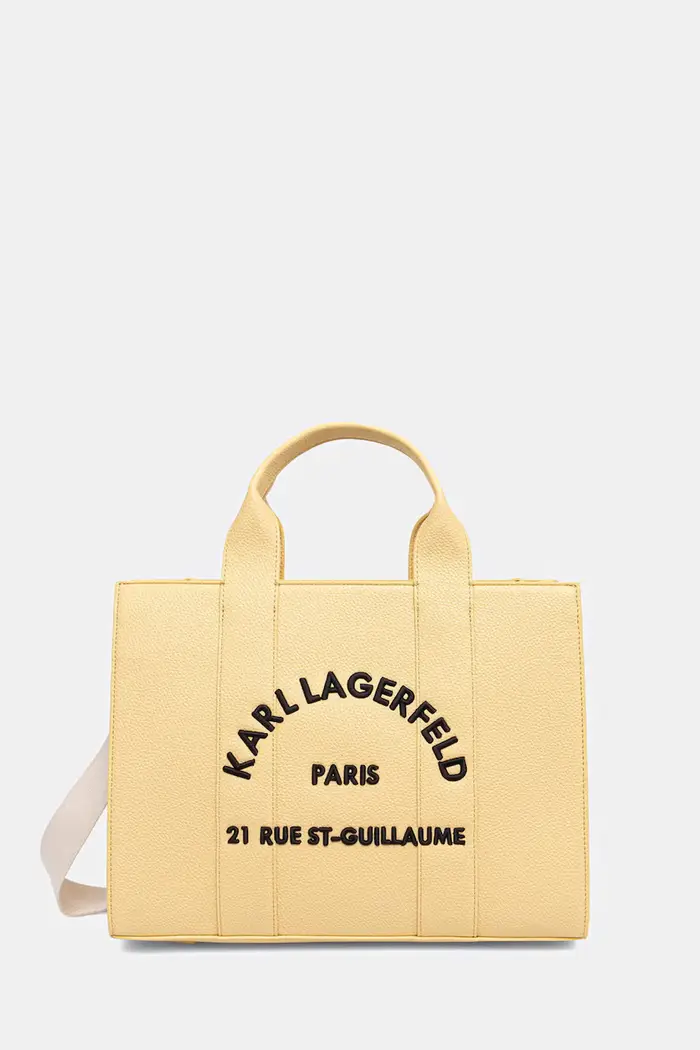 Karl Lagerfeld borsa tote da donna in similpelle K/RSG MD Giallo