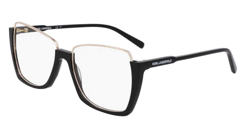 Karl Lagerfeld Donna KL355 001 Montature da vista Metallo Nero Squadrata Normale Normale