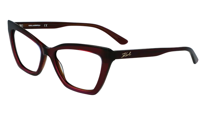 Karl Lagerfeld Donna KL6063 603 Montature da vista Acetato Bordeaux Cat Eye Normale Fotocromatiche