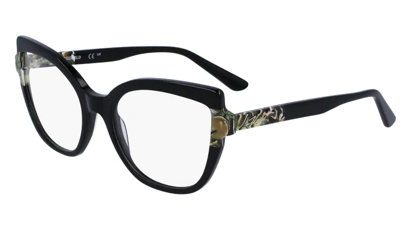 Karl Lagerfeld Donna KL6132 013 Montature da vista Acetato Nero Cat Eye Normale Normale