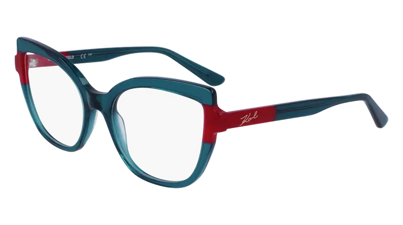 Karl Lagerfeld Donna KL6132 317 Montature da vista Acetato Verde Cat Eye Normale Normale