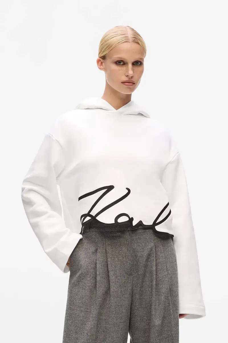 Karl Lagerfeld felpa Bianco