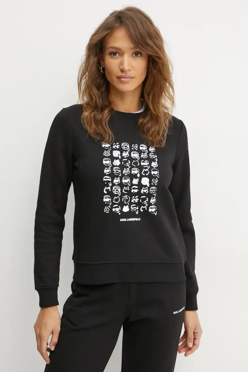 Karl Lagerfeld felpa donna colore nero A1W20079