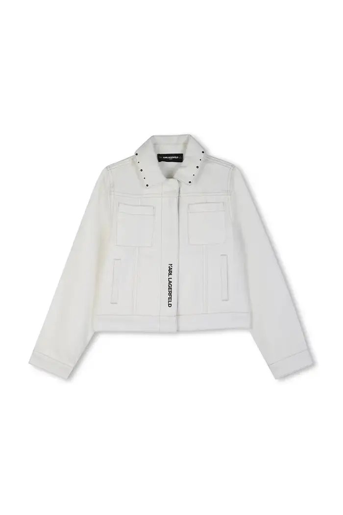 Karl Lagerfeld giacca jeans bambino/a Bianco